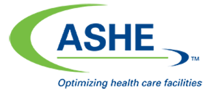 ashe logo reading "optimizing health care facilities"