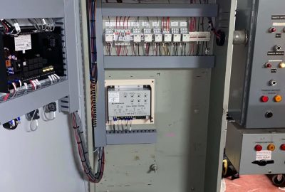 open half-full grey circuit box