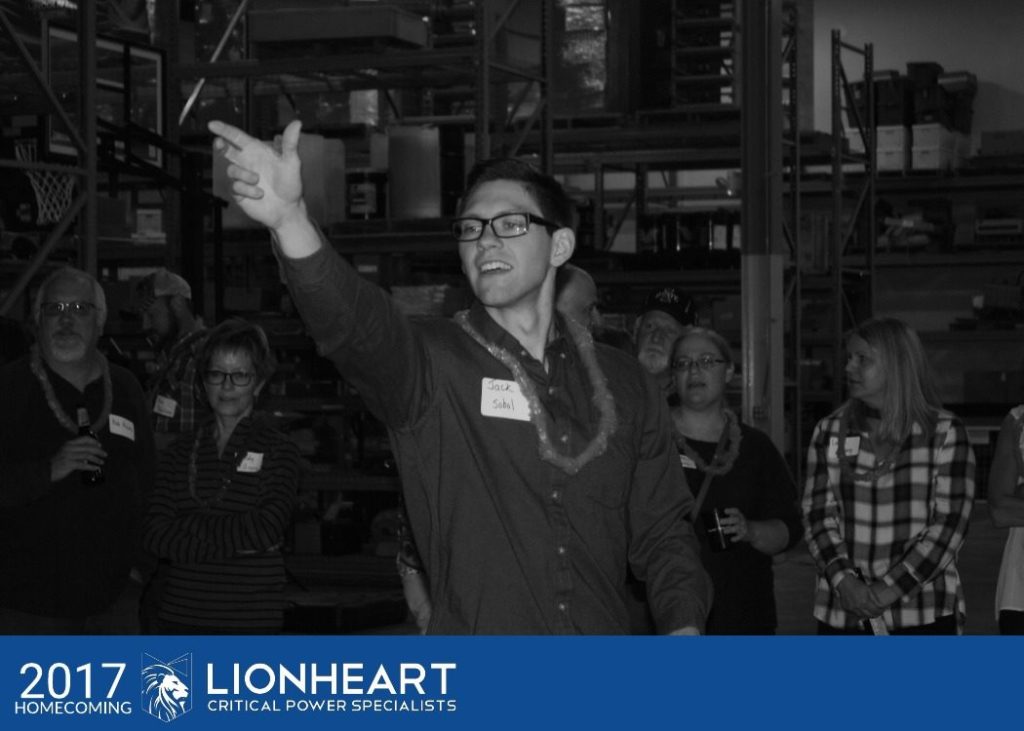 gesturing man at the 2017 lionheart homecoming
