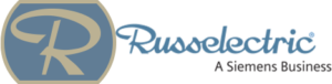 russ electric logo: "a siemens business"